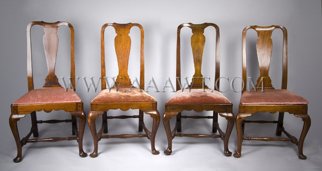 Queen Anne Side Chairs, Set of Eight
Boston, walnut
Circa 1760, set view 1